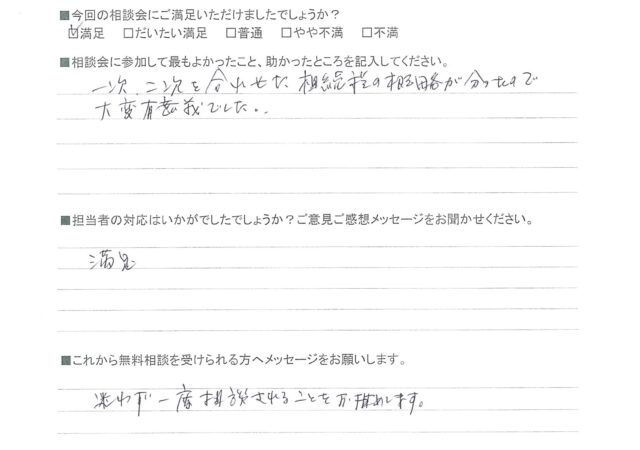 相続税の概略が分かったので大変有意義でした